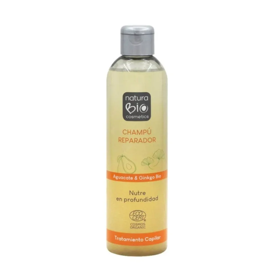 Champú ecológico reparador con ginkgo para cabello dañado - NaturaBio Cosmetics