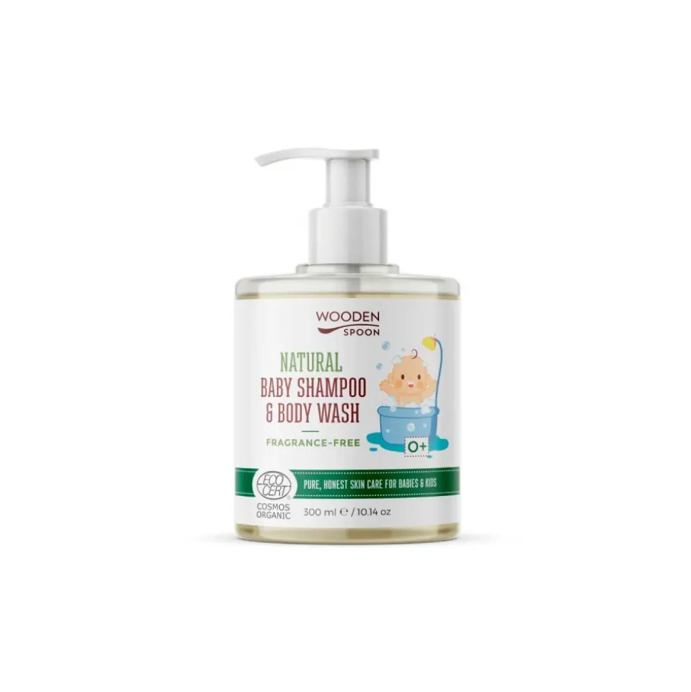 Champú ecológico y gel de baño para bebé sin perfume - Wooden Spoon