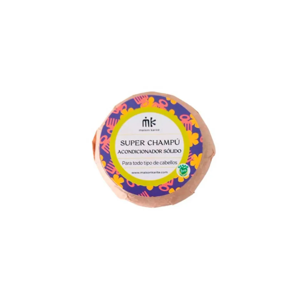 Champú sólido ecológico acondicionador, todo tipo de cabellos, envoltura papel - Maison Karité