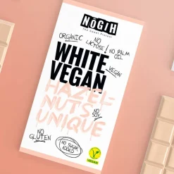 Chocolate blanco ecológico con avellanas - Nogih