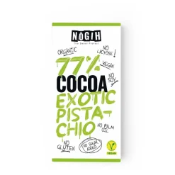 Chocolate ecológico 77% cacao con pistachos - Nogih