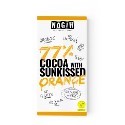 Chocolate ecológico 77% cacao con naranja - Nogih