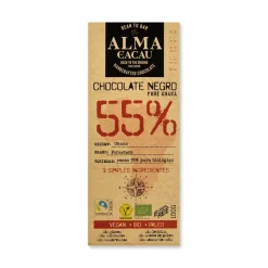 Chocolate ecológico 55% con azúcar de coco - Alma do Cacau