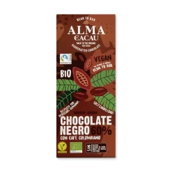 Chocolate ecológico 60% con café de Colombia - Alma do Cacau