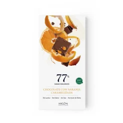Chocolate ecológico con naranja caramelizada 77% - Higón