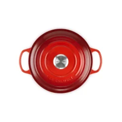 Cocotte de hierro fundido, 24 cm, color cereza - Le Creuset