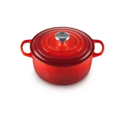 Cocotte de hierro fundido, 24 cm, color cereza - Le Creuset
