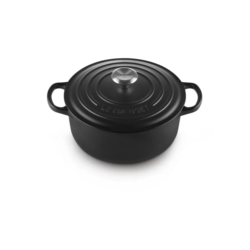 Cocotte de hierro fundido, 20 cm, color negro - Le Creuset
