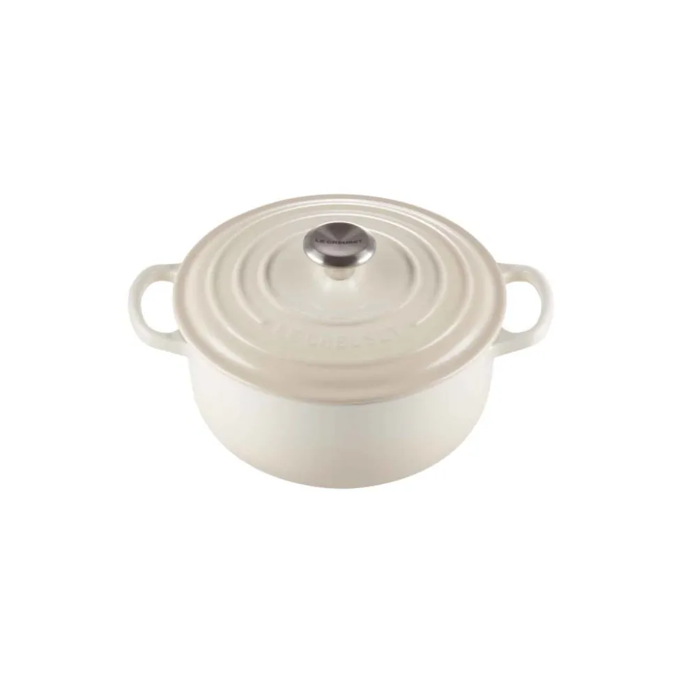 Cocotte de hierro fundido, 20 cm, color merengue - Le Creuset