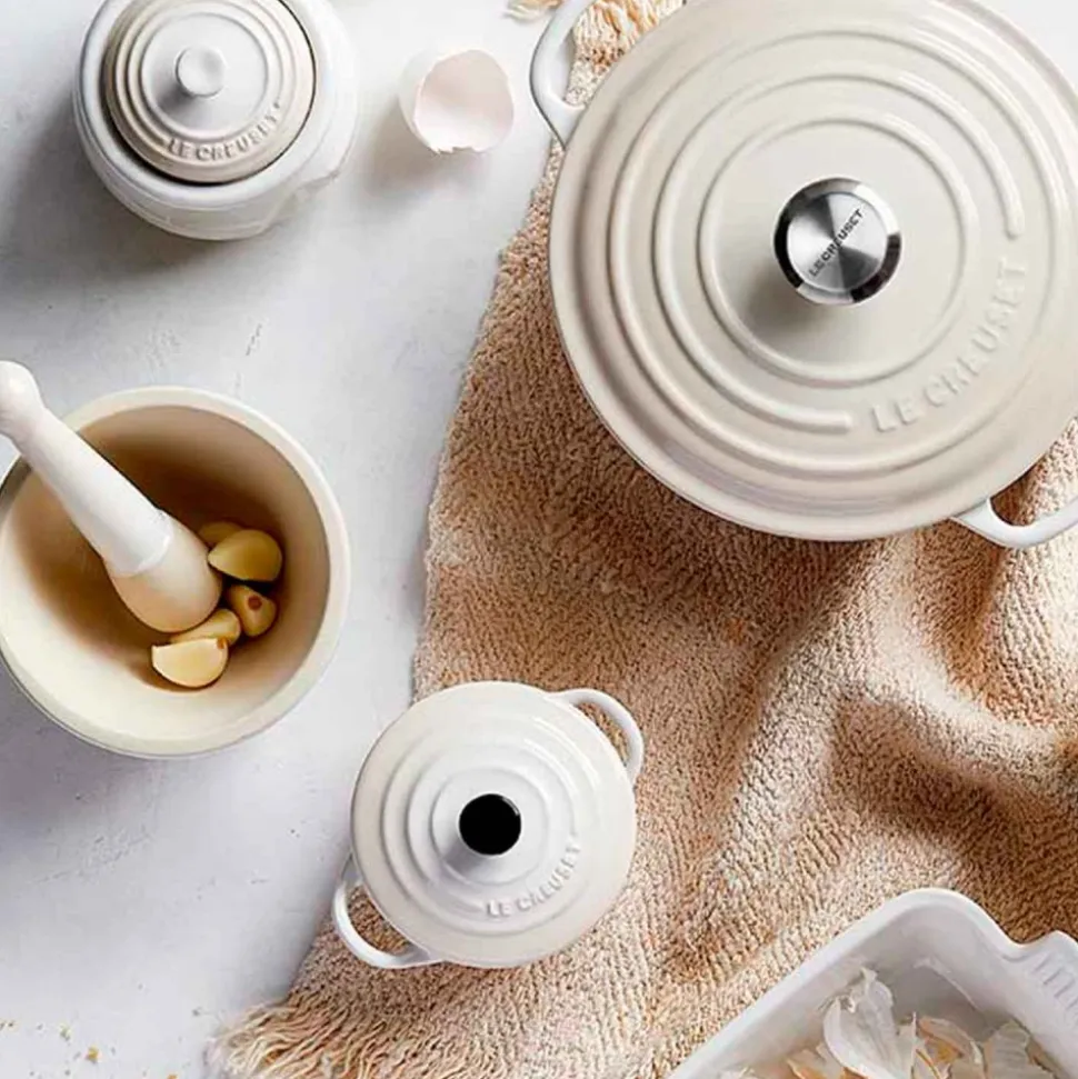 Cocotte de hierro fundido, 20 cm, color merengue - Le Creuset