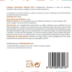 Colágeno hidrolizado inmuno + vit D3+K2+NAC - OFM