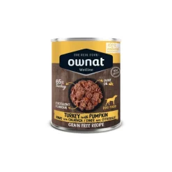 Comida húmeda para perros de pavo y calabaza, Wetline, 395 g - Ownat