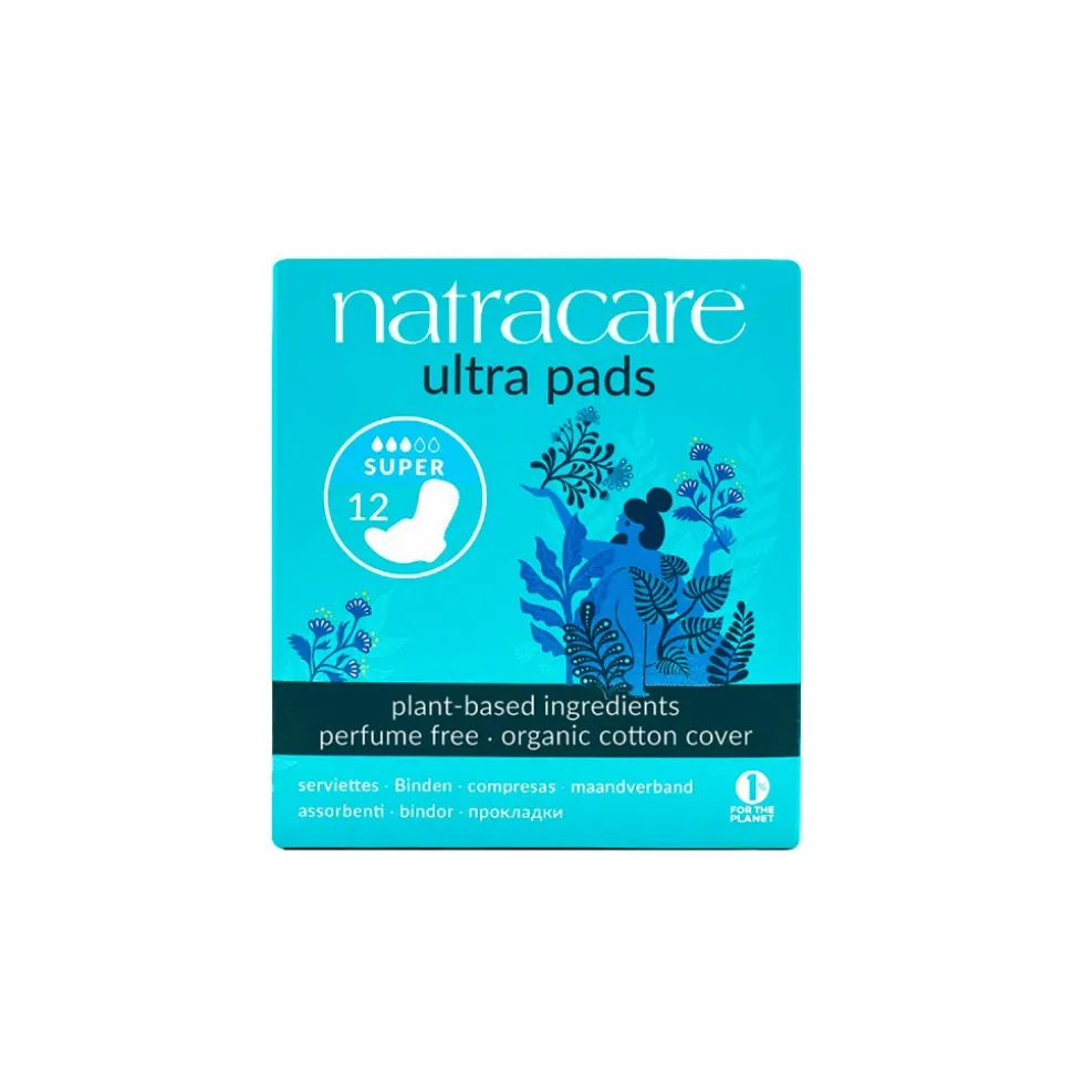 Compresas de algodón, ecológicas, con alas, ultra súper - Natracare