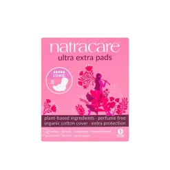Compresas de algodón, ecológicas, con alas, ultra extra larga - Natracare