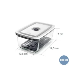 Contenedor de vidrio borosilicato para vacío Smart, 600 ml - Lacor