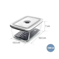 Contenedor de vidrio borosilicato para vacío Smart, 1000 ml - Lacor