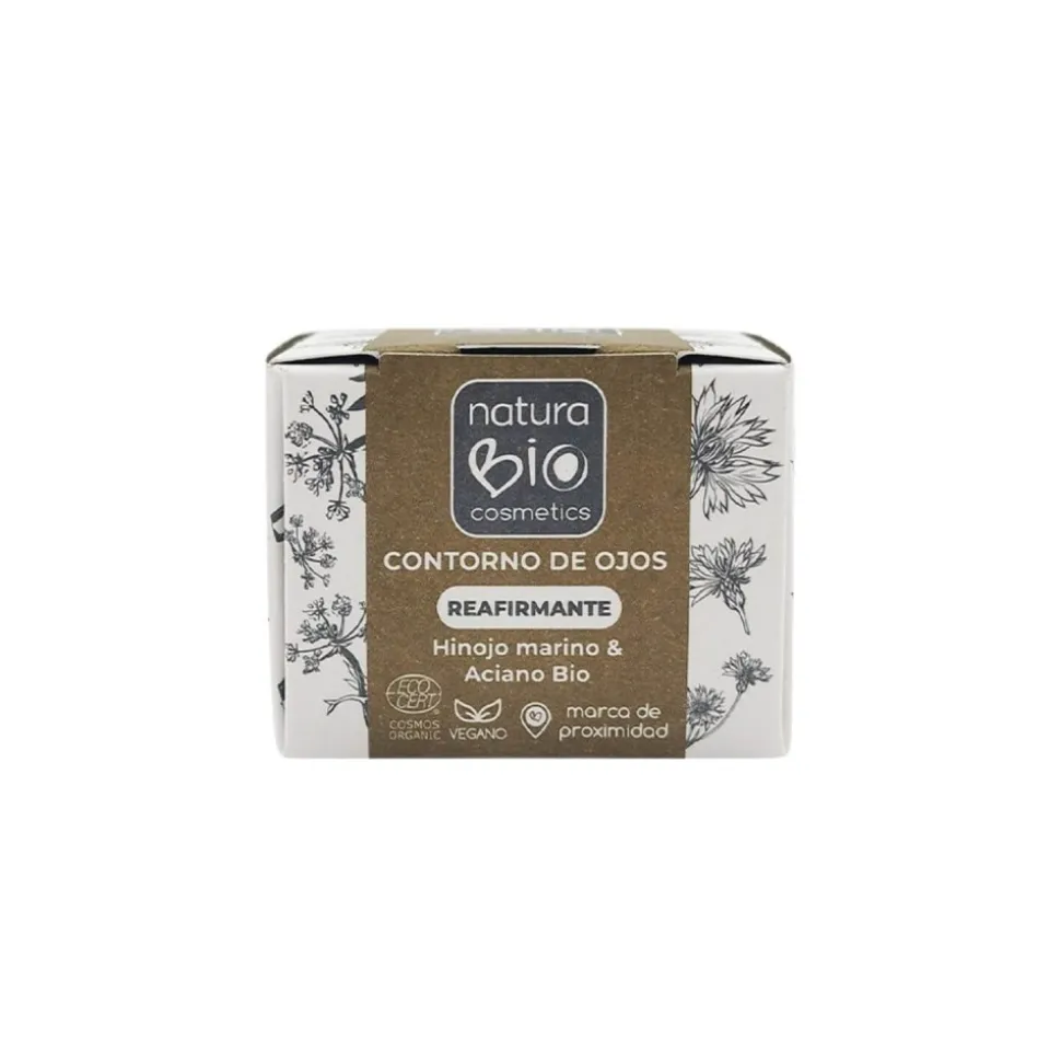 Contorno de ojos reafirmante con hinojo marino y aciano ecológico, 30 ml - NaturaBio