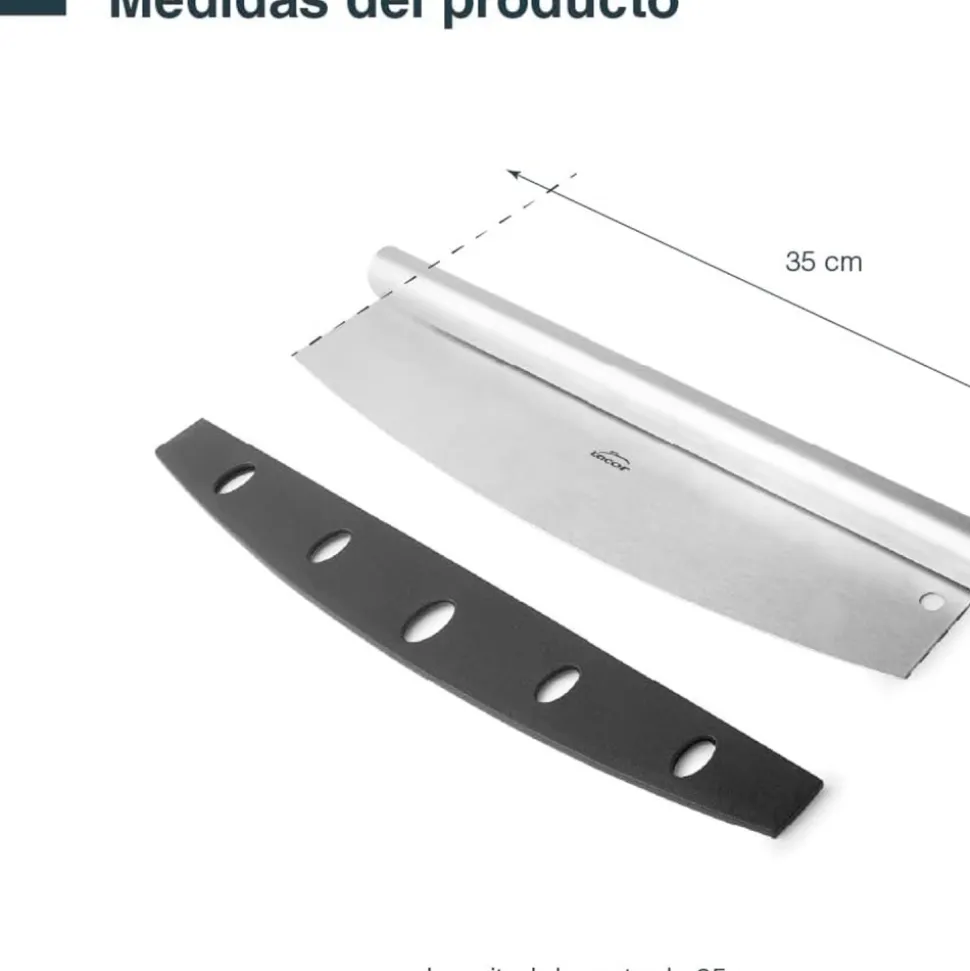 Corta pizza de acero inoxidable profesional - Lacor