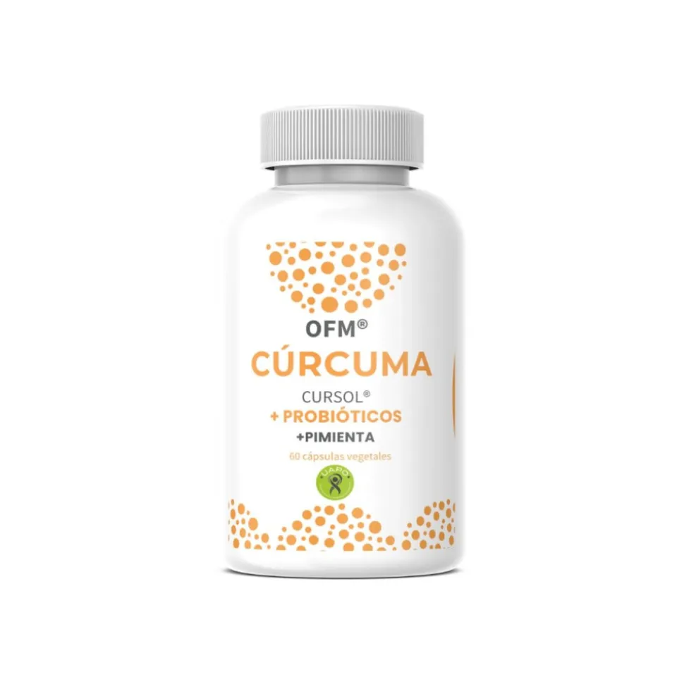 Cúrcuma cursol + probióticos + pimienta, 60 cápsulas - OFM