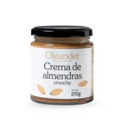 Crema de almendras tostadas ecológica, 210 g - Oleander