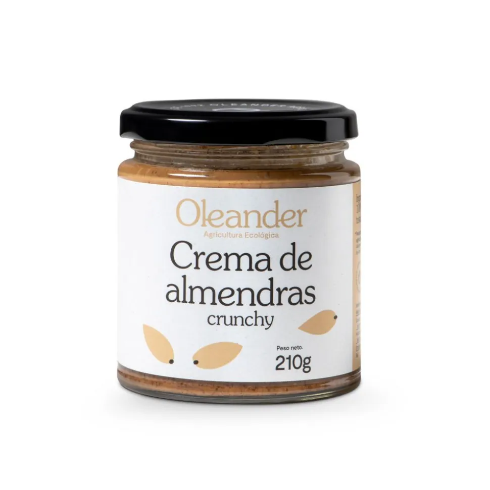 Crema de almendras tostadas ecológica, 210 g - Oleander