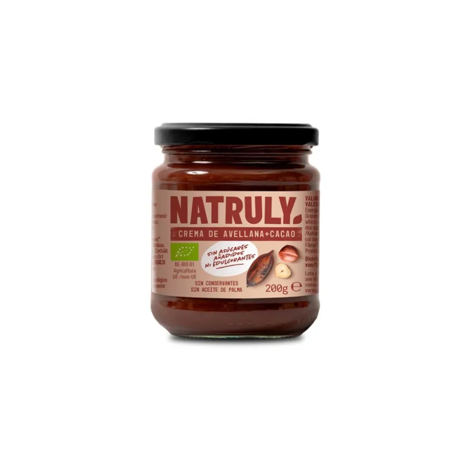 Crema de avellanas y cacao ecológica, 200 g - Natruly