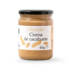 Crema de cacahuete tostado ecológica, 400 g - Oleander