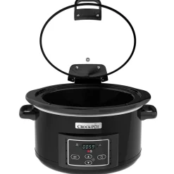 Crock Pot 4,7 litros, con temporizador y tapa abatible