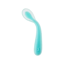 Cuchara para bebés de silicona platino, color azul - Lurch