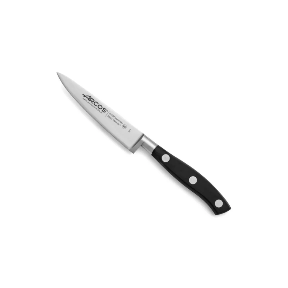Cuchillo liso paring de acero inoxidable al nitrógeno, serie Riviera, 10 cm - Arcos