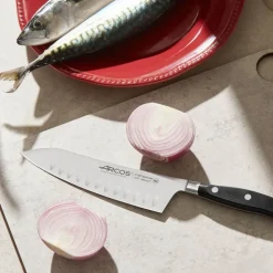 Cuchillo Santoku de acero inoxidable al nitrógeno, serie Riviera, 18 cm - Arcos