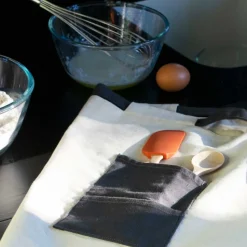 Delantal de cocina de algodón orgánico - Pebbly
