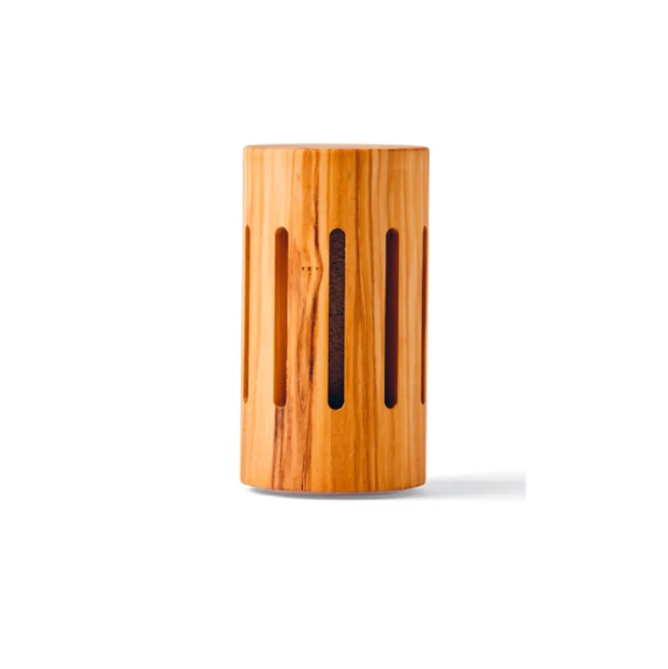 Difusor de madera de olivo con piedra pómez, redondo - Nature's Design