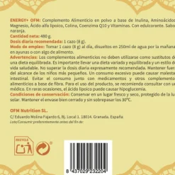Energy (inulina, taurina, tirosina, alfa lipoico +Q10+ colina+mg+B), 480 g - OFM