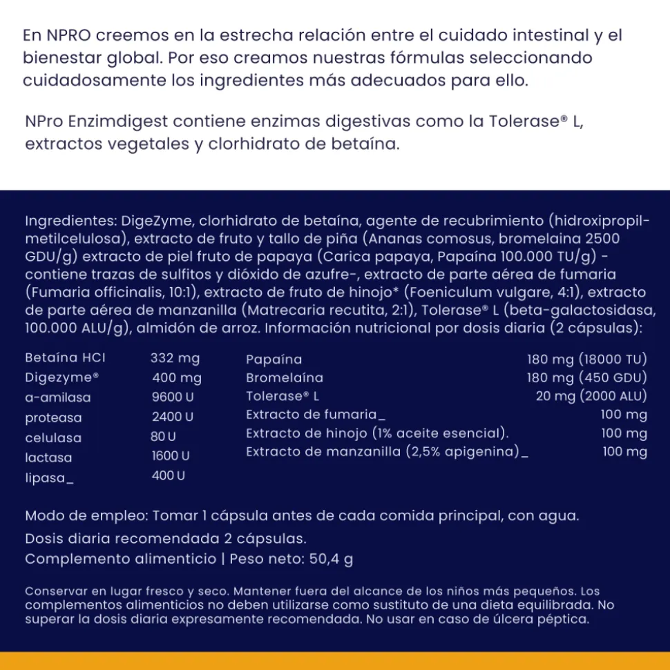 Enzimdigest, en cápsulas - NPRO