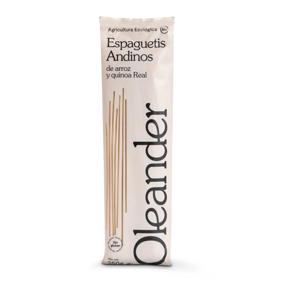 Espaguetis de arroz y quinoa Real, ecológicos, 250 g - Oleander