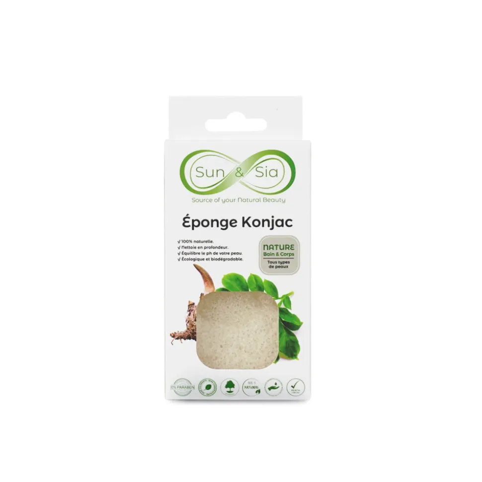 Esponja natural de Konjac, facial y corporal, grande - Zen Arome