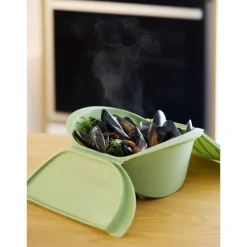 Estuche de vapor de silicona platino, profundo, 2 personas - Lekue