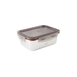 Fiambrera hermética de acero inoxidable rectangular Ecoinox, con tapa, 480 ml - Lacor