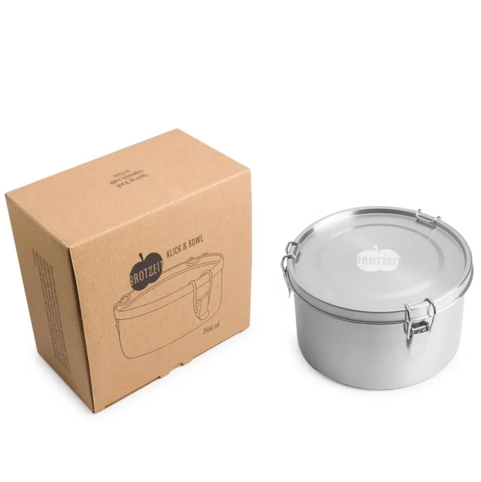 Fiambrera hermética de acero inoxidable redonda, 1800 ml - Brotzeit