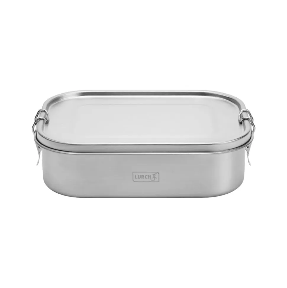 Fiambrera hermética de acero inoxidable rectangular con separador, 1200 ml - Lurch