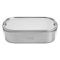 Fiambrera hermética de acero inoxidable rectangular con separador, 1400 ml - Lurch