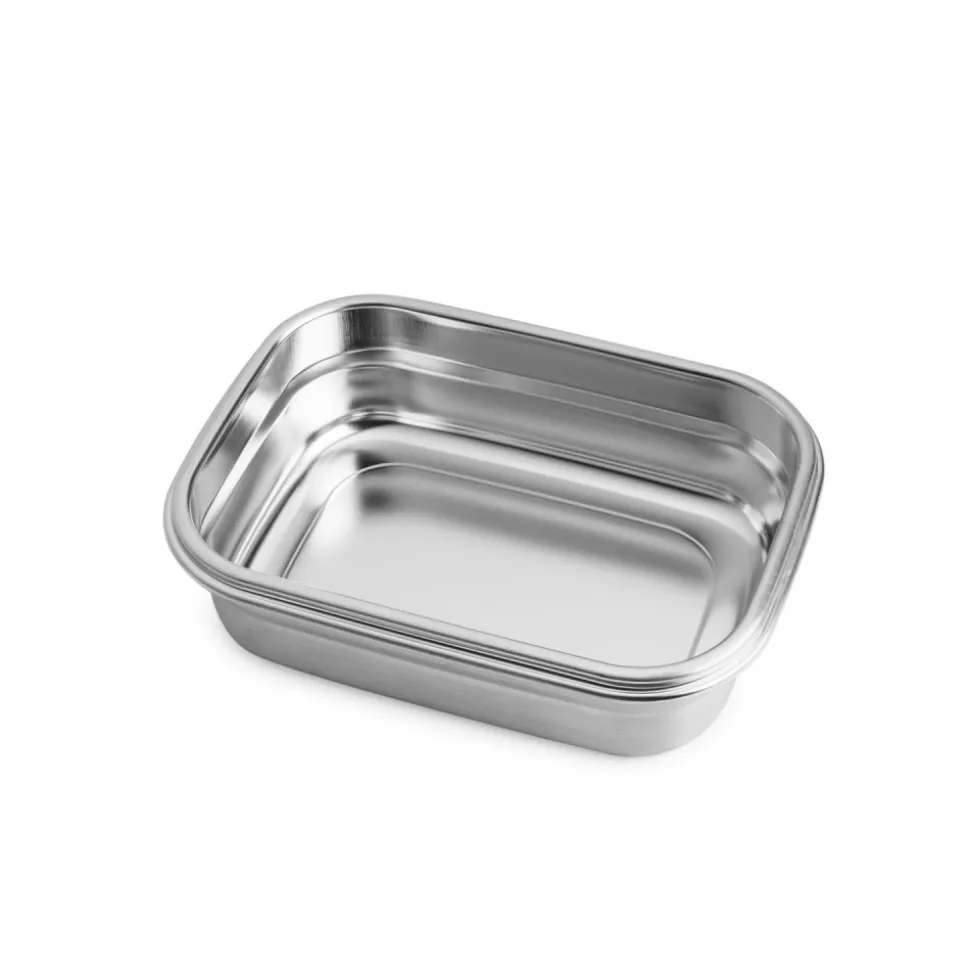 Fiambrera hermética de acero inoxidable rectangular con separador, 550 ml - Brotzeit