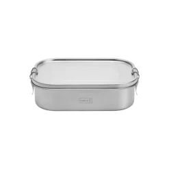 Fiambrera hermética de acero inoxidable rectangular con separador, 800 ml - Lurch