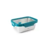 Fiambrera hermética rectangular de acero inoxidable Etern con tapa de cristal, 480 ml - Lacor