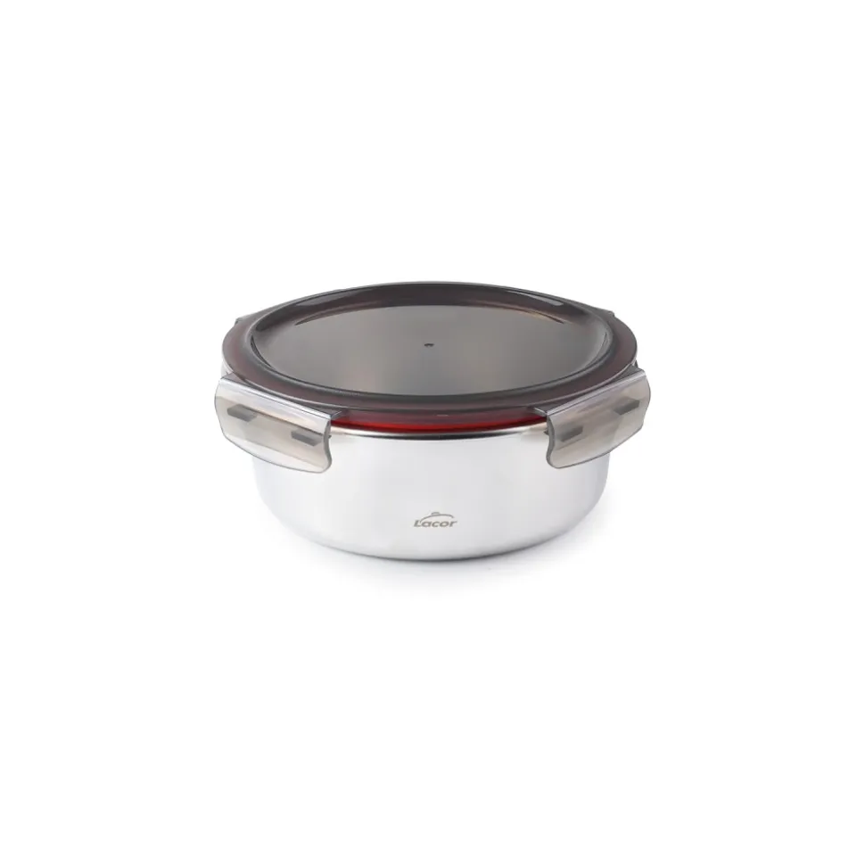 Fiambrera hermética redonda de acero inoxidable Ecoinox con tapa, 700 ml - Lacor