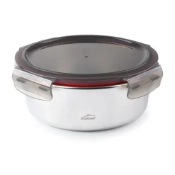 Fiambrera hermética redonda de acero inoxidable Ecoinox con tapa, 1500 ml - Lacor