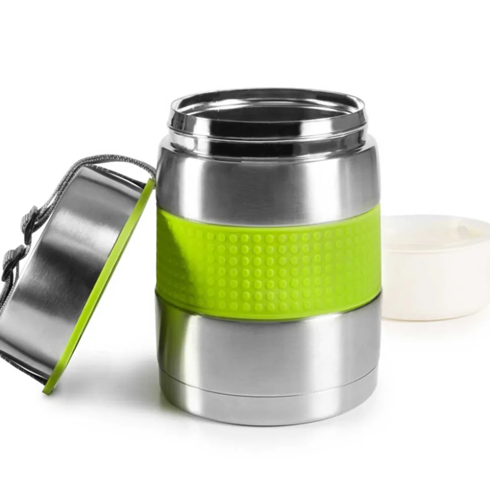 Fiambrera térmica de acero inoxidable, 1200 ml - Ibili