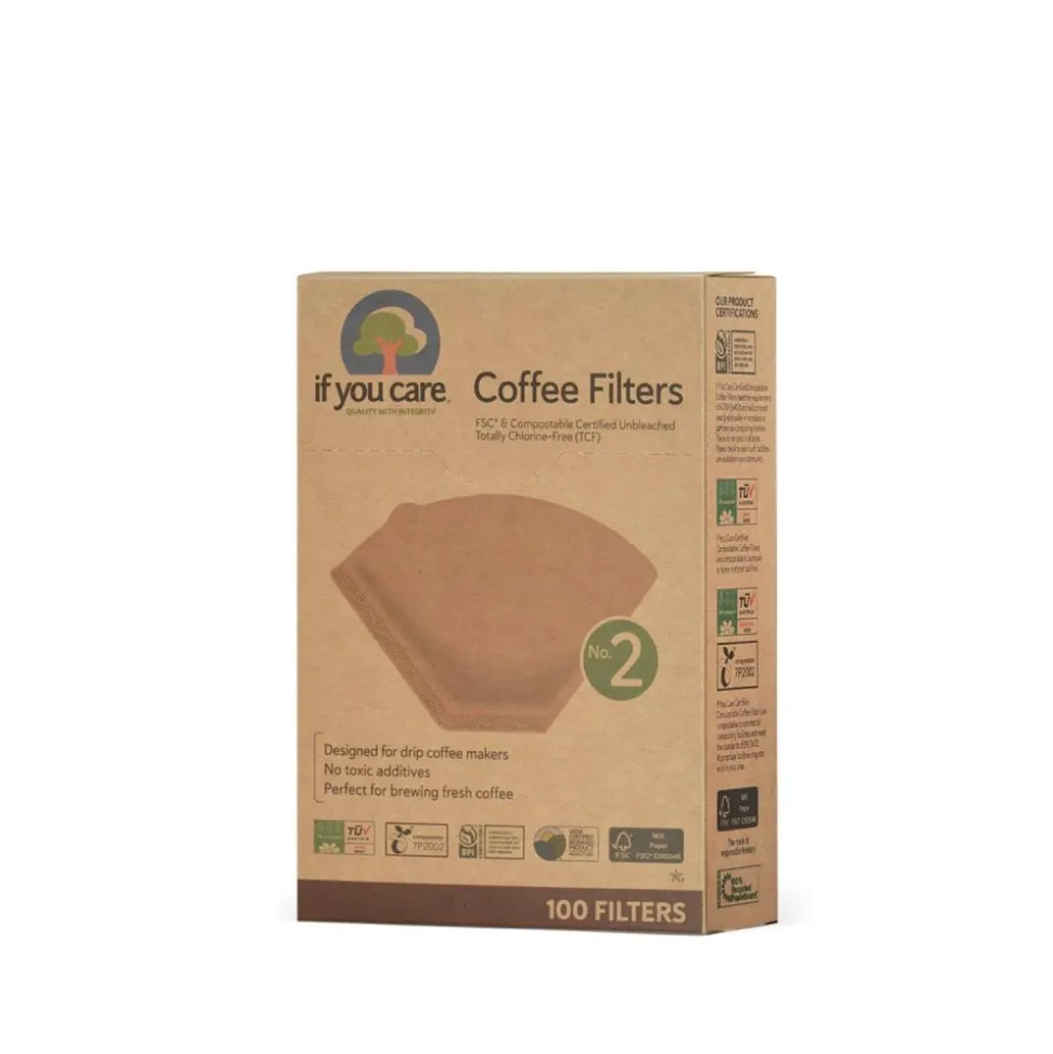 Filtros de café de papel ecológico, nº2 - If you care