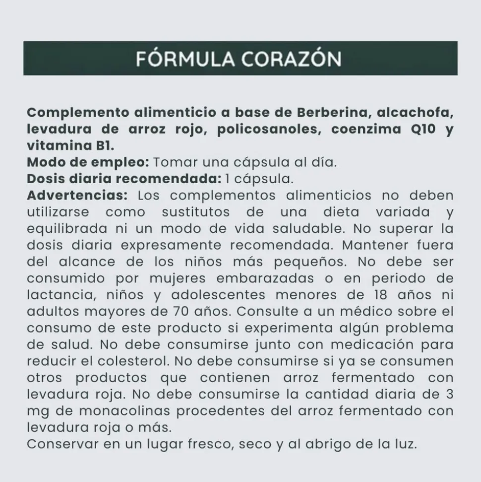Fórmula corazón, 60 cápsulas - Webotanix